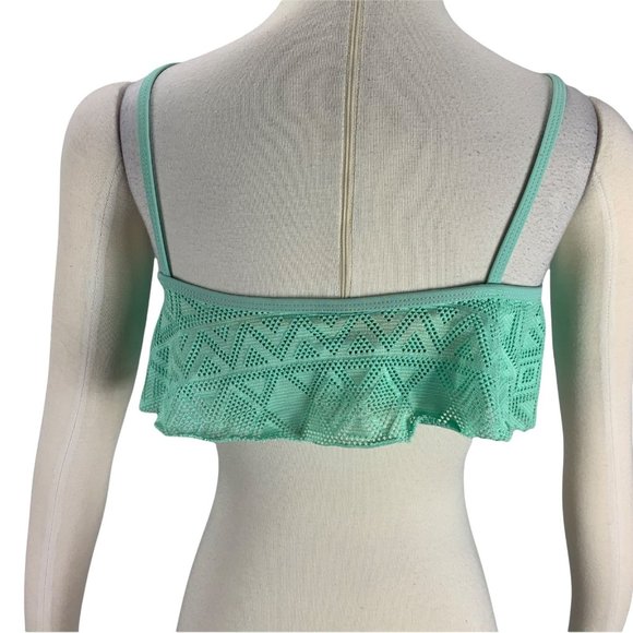 O'Rageous Medium Bikini Top Bandeau Ruffle Mint Boho - Picture 4 of 5